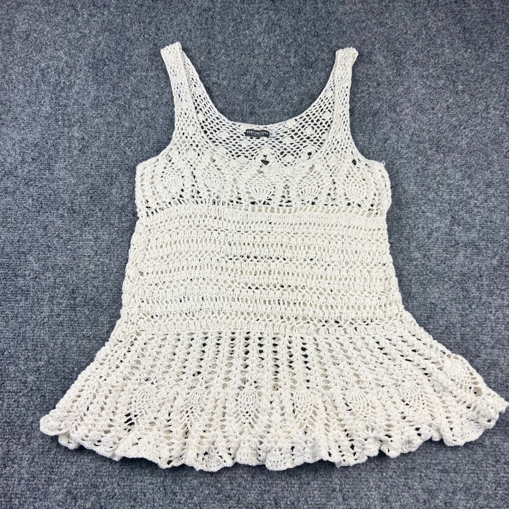 Boho Crochet Lace Babydoll Peplum Tank Top Flowy Festival Cottagecore Women S